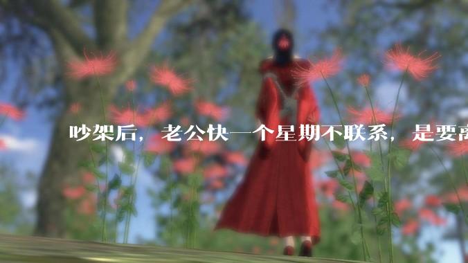 吵架后，老公快一个星期不联系，是要离婚的节奏吗？