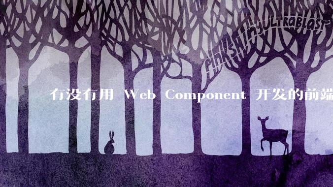 有没有用 Web Component 开发的前端框架？